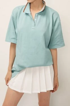 STORETS SALE CLOTHING Zoey Collar Trim Oversized Shirt