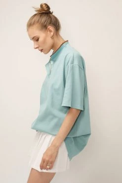 STORETS SALE CLOTHING Zoey Collar Trim Oversized Shirt