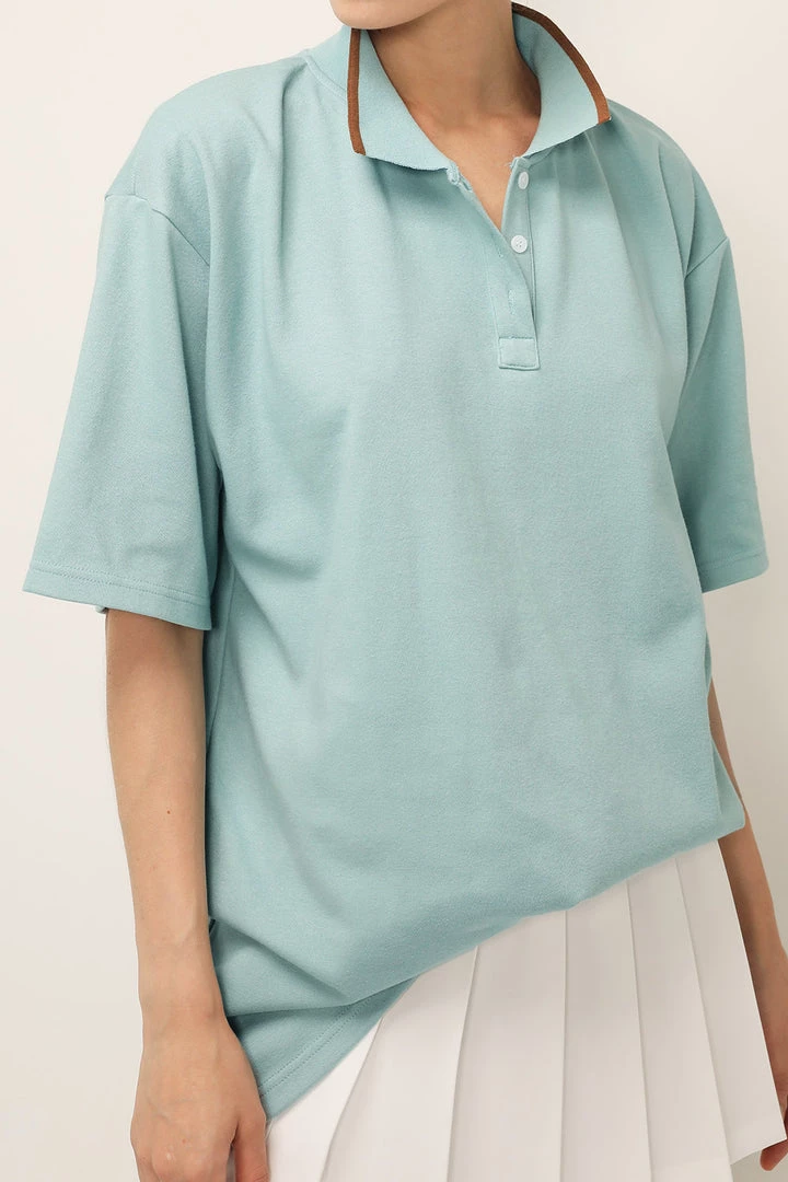 STORETS SALE CLOTHING Zoey Collar Trim Oversized Shirt