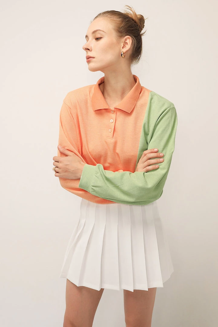 STORETS SALE Hazel Color Block Crop Shirt