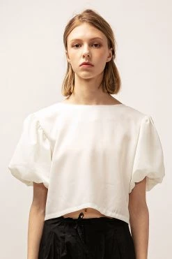 STORETS SALE Zoey Eyelet Back Crop Blouse