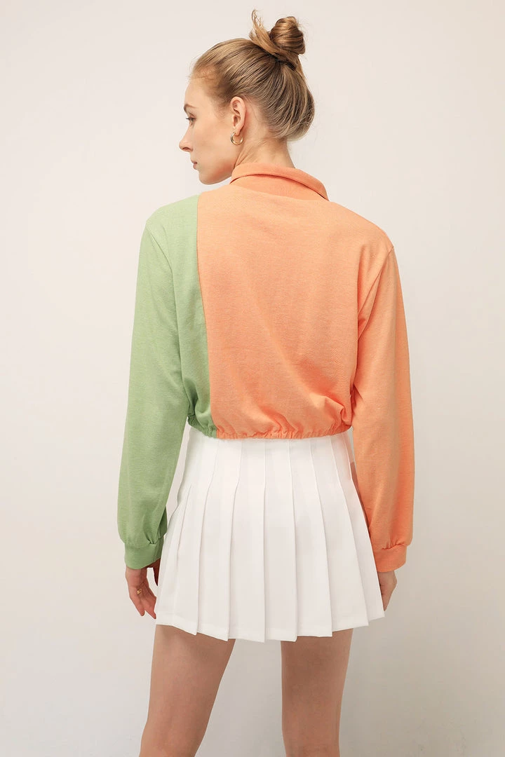 STORETS SALE Hazel Color Block Crop Shirt