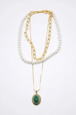 STORETS ACCESSORIES Aerin Pearl Chain Layered Necklace