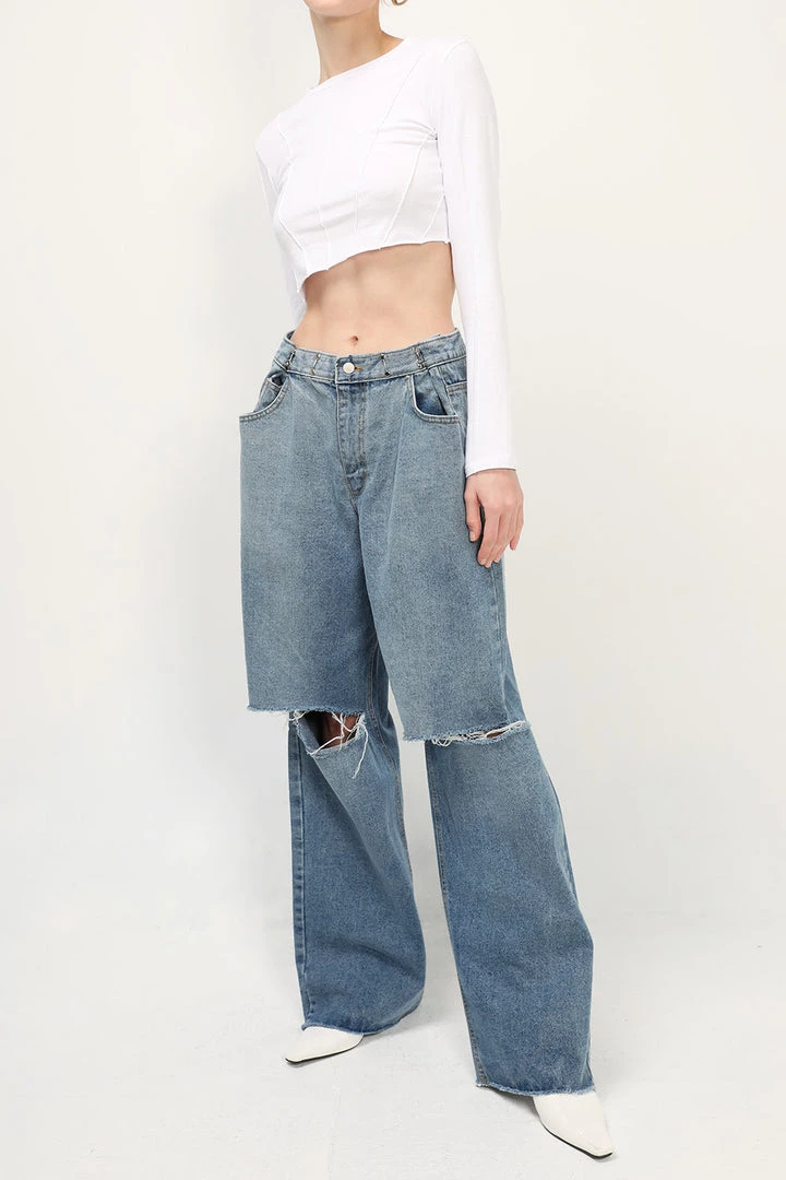 STORETS Vera Slash Cutout Jeans