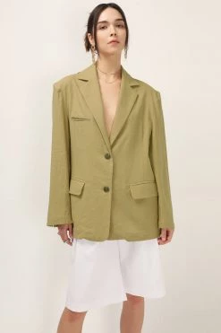 STORETS Aya Linen Oversized Blazer