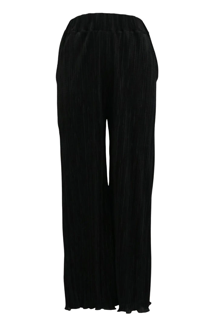 STORETS CLOTHING Lyra Lettuce Hem Plisse Pants