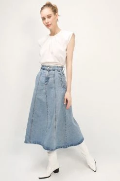 STORETS Melanie Denim Flare Skirt