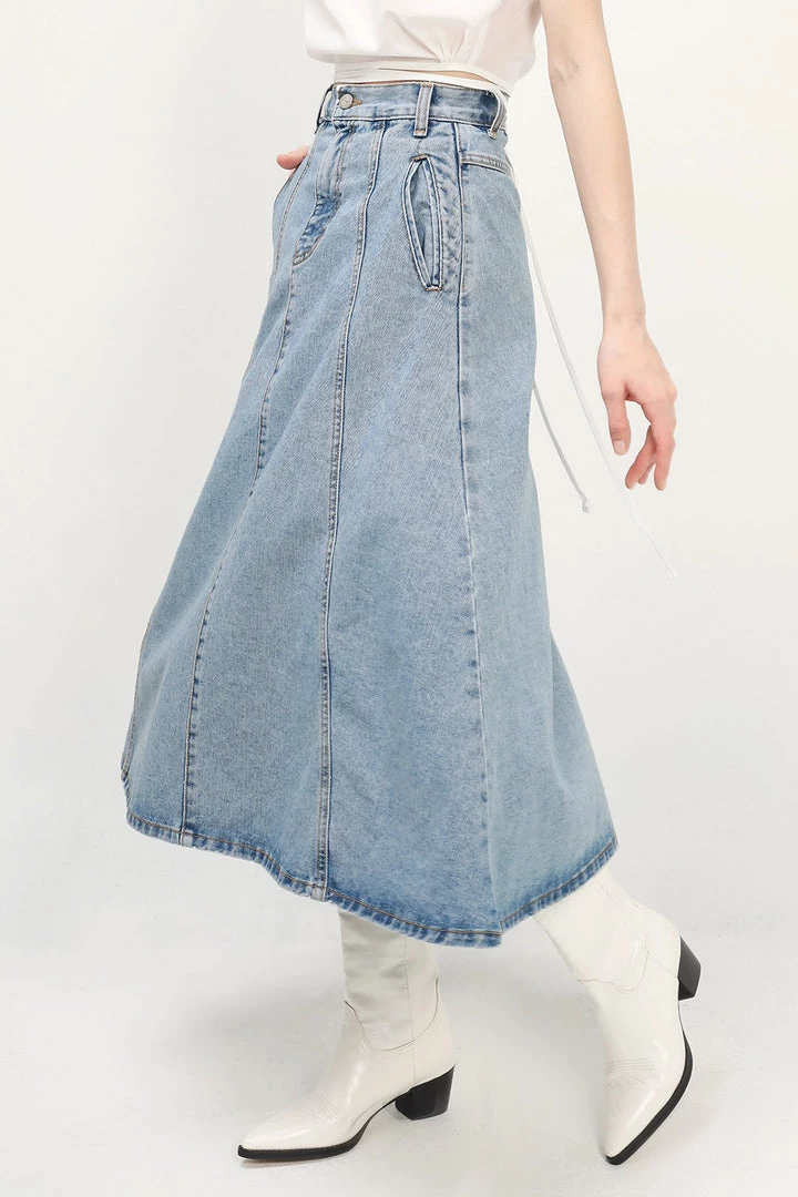 STORETS Melanie Denim Flare Skirt