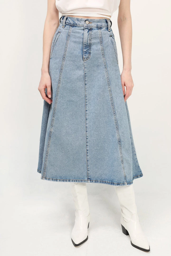 STORETS Melanie Denim Flare Skirt