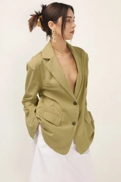 STORETS Aya Linen Oversized Blazer