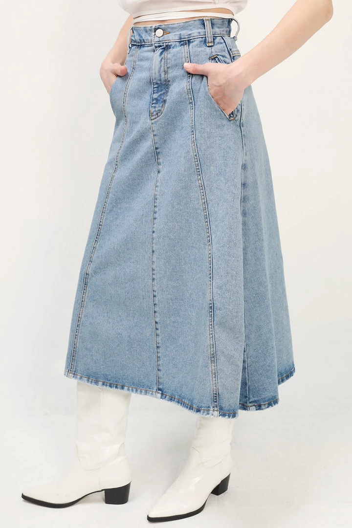 STORETS Melanie Denim Flare Skirt