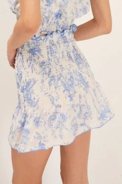 STORETS CLOTHING Zoey Floral Smocked Skirt