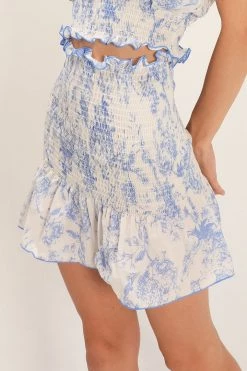 STORETS CLOTHING Zoey Floral Smocked Skirt