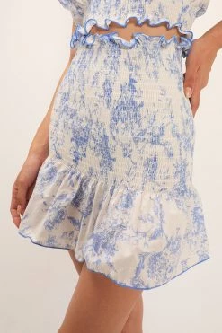 STORETS CLOTHING Zoey Floral Smocked Skirt