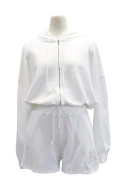 STORETS Leslie Zip-Up Hoodie Romper CLOTHING