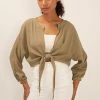 STORETS CLOTHING Alia Tied Crop Cardigan