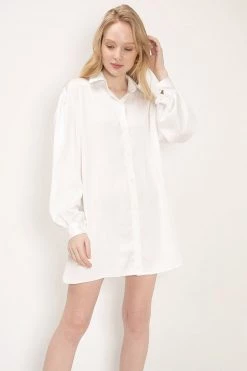 STORETS Karen Oversized Satin Shirt CLOTHING