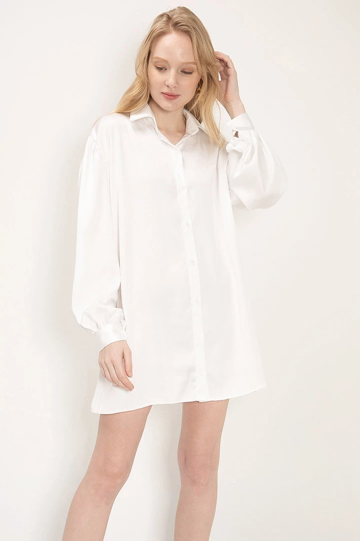 STORETS Karen Oversized Satin Shirt CLOTHING
