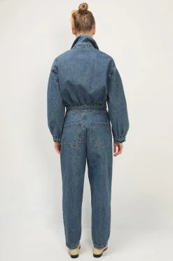 STORETS SALE Isabella Belted Denim Jumpsuit