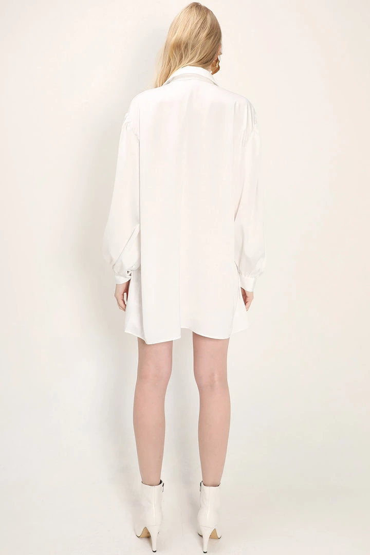 STORETS Karen Oversized Satin Shirt CLOTHING