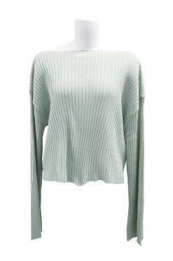 STORETS Vera Boat Neck Ribbed Knit Top