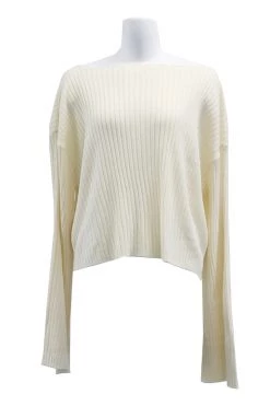 STORETS Vera Boat Neck Ribbed Knit Top