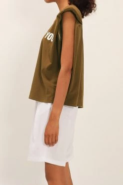 STORETS I Stand With You Padded Shoulder Muscle Top CLOTHING