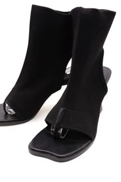 STORETS ACCESSORIES Natalie Open Toe Ankle Sock Boots