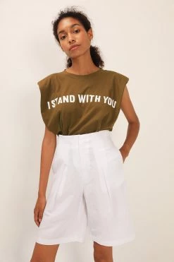STORETS I Stand With You Padded Shoulder Muscle Top CLOTHING