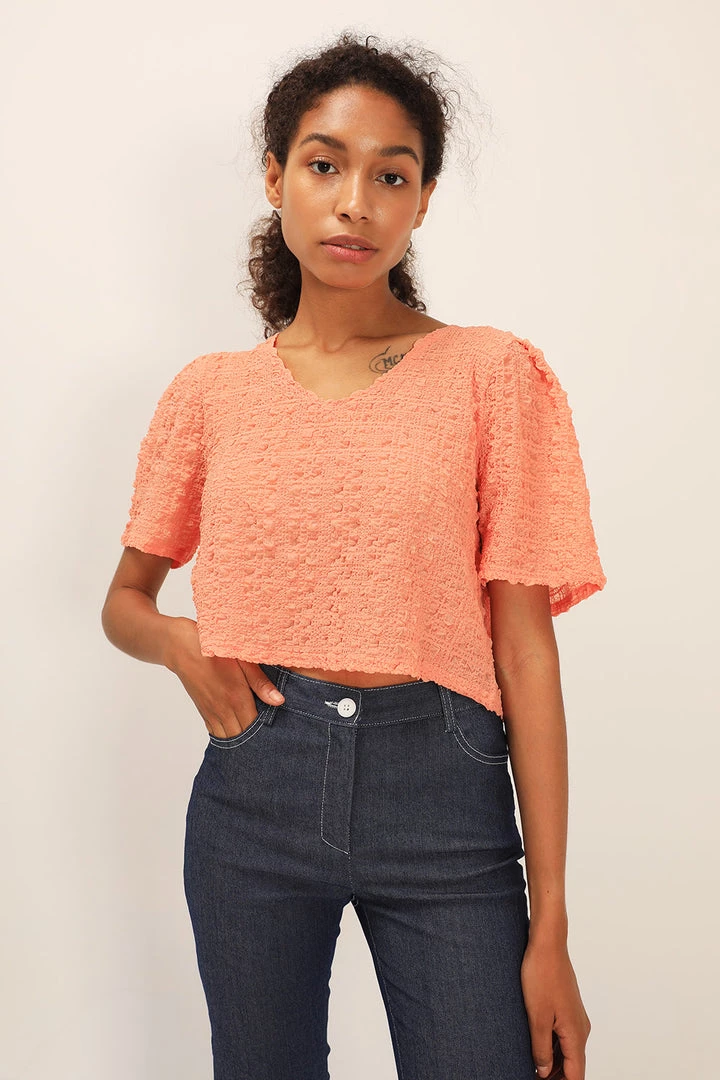STORETS Hazel Textured Crop Top CLOTHING
