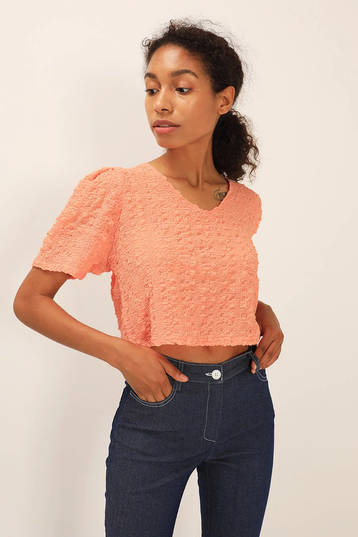 STORETS Hazel Textured Crop Top CLOTHING