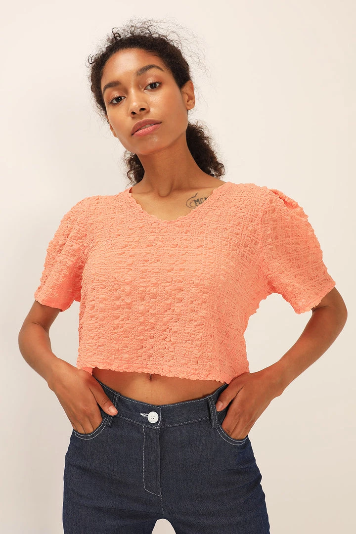 STORETS Hazel Textured Crop Top CLOTHING