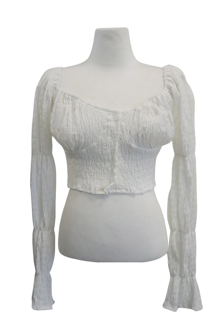 STORETS CLOTHING Jane Smocked Crinkle Blouse