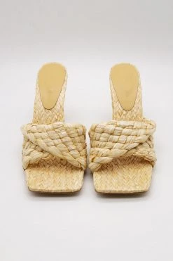 STORETS Liz Woven Raffia Sandals