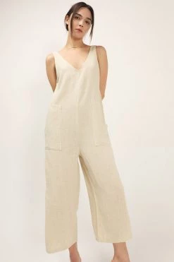 STORETS Laney Linen Smock Jumpsuit