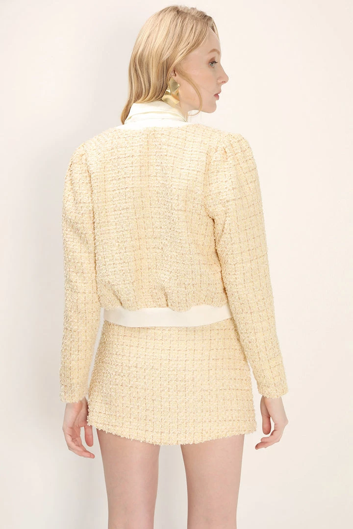 STORETS Marie Tweed Cropped Cardigan CLOTHING