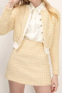 STORETS Marie Tweed Cropped Cardigan CLOTHING