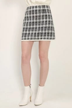 STORETS Brittany Tweed Trim Skirt CLOTHING