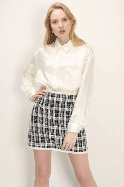 STORETS Brittany Tweed Trim Skirt CLOTHING