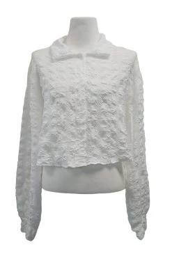 STORETS Bella Embossed Crop Shirt