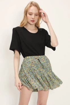 STORETS SALE Avery Floral Tiered Skort