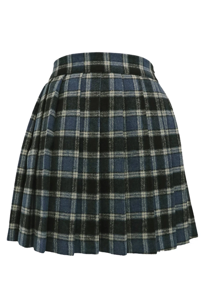 STORETS Ava Fuzzy Plaid Tennis Skort CLOTHING