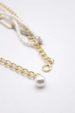 STORETS WHAT'S NEW Luz Pearl Gold Chain Belt