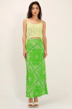 STORETS CLOTHING Anika Paisley Slit Skirt