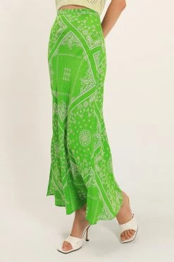 STORETS CLOTHING Anika Paisley Slit Skirt