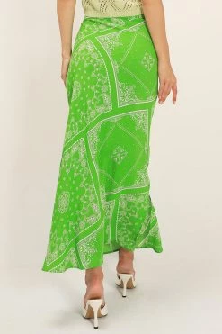 STORETS CLOTHING Anika Paisley Slit Skirt