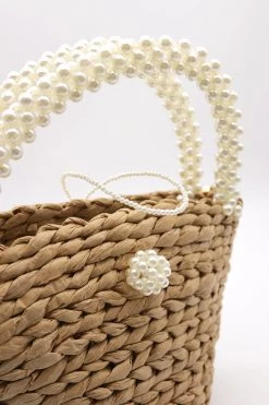 STORETS Faya Pearl Rattan Tote WHAT'S NEW