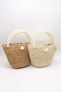 STORETS Faya Pearl Rattan Tote WHAT'S NEW
