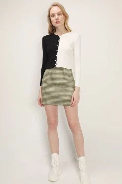 STORETS Eva Color Block Ribbed Cardigan