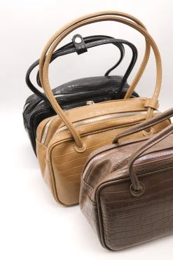 STORETS Gabi Faux Croc Shoulder Bag